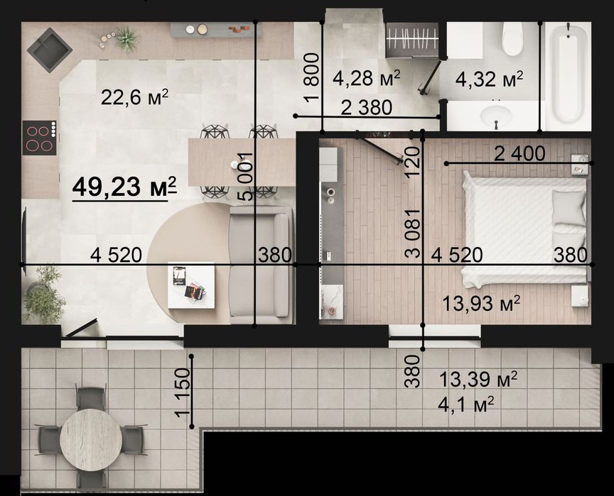 Велика  квартира з ТЕРАСОЮ! РОЗСТРОЧКА на 3 роки від забудовника