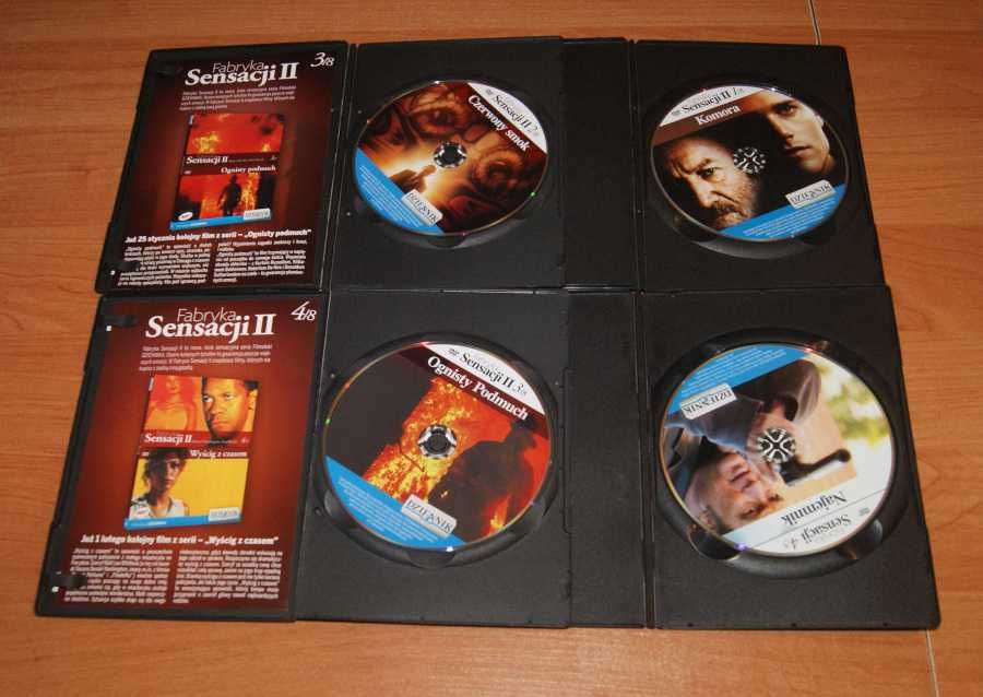 4 sztuki płyt filmów Fabryka Sensacji II DVD