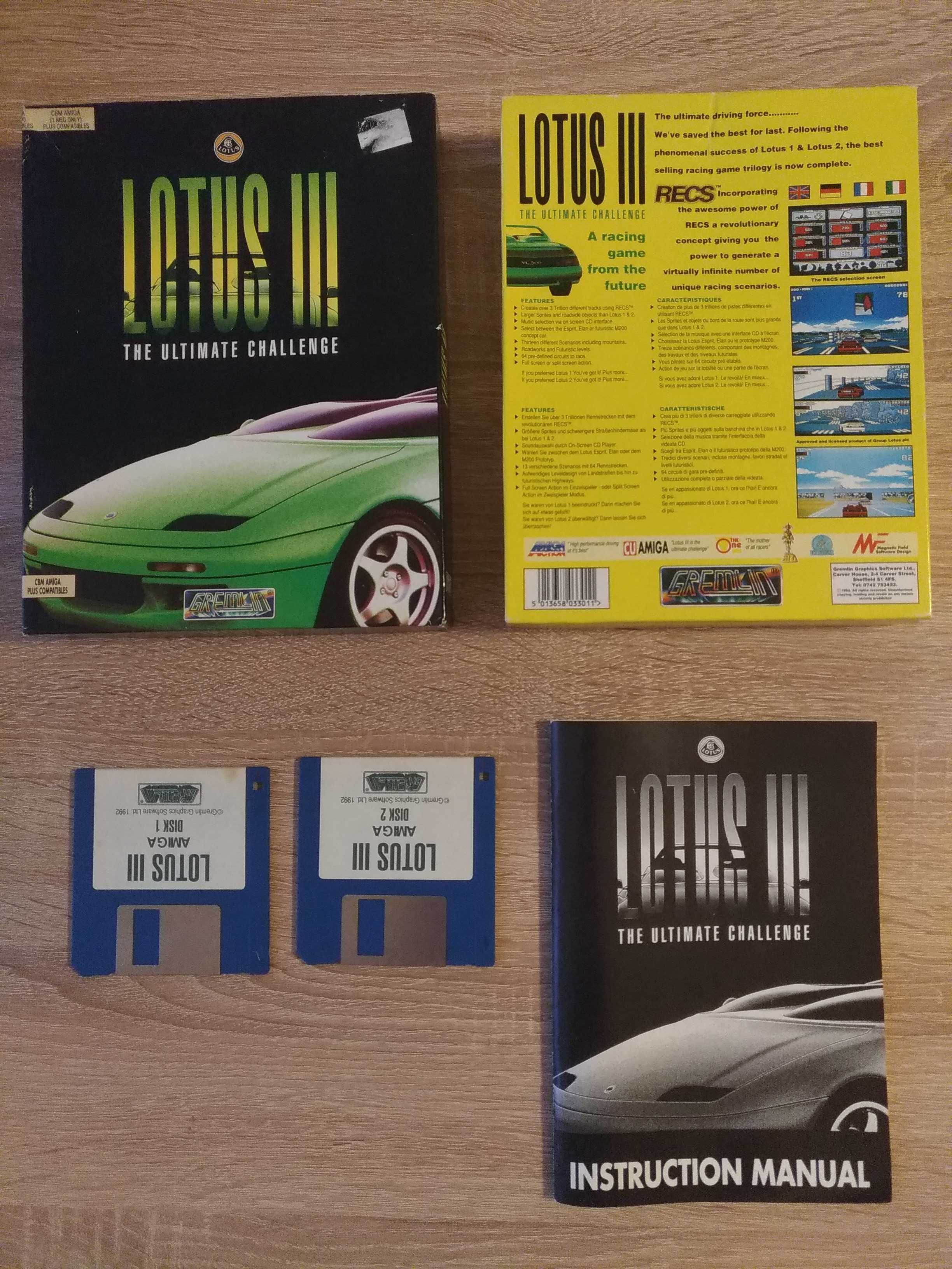 Lotus III The Ultimate Challenge - gra na komputer Amiga, sprawna