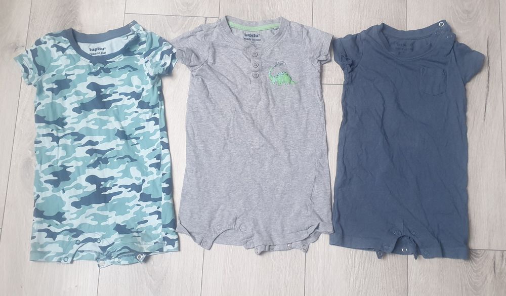 Rampersy Lupilu na krótki rękaw i nogawki3 sztuki