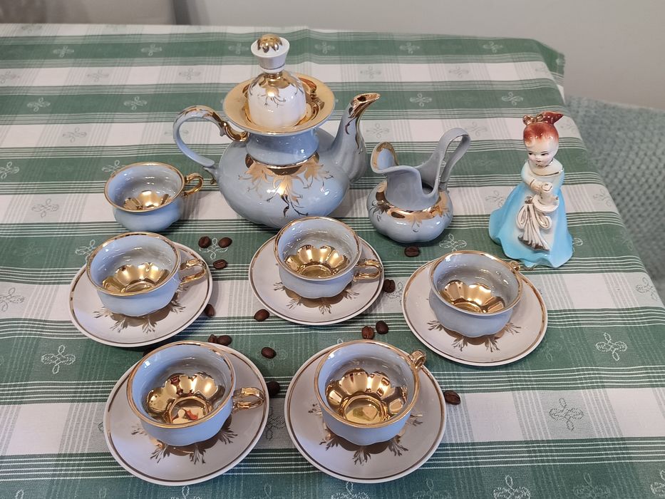 Кавовий сервіз, блакитна порцеляна, Коростень