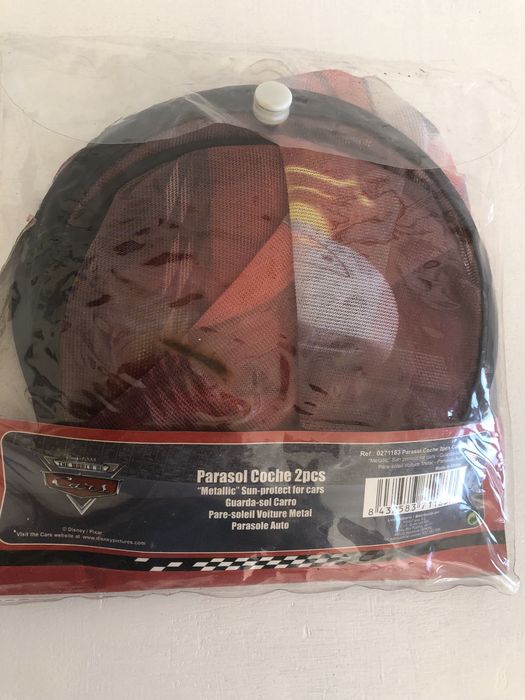 Guarda/tapa sol infantil para carro Cars Disney Pixar - Novo