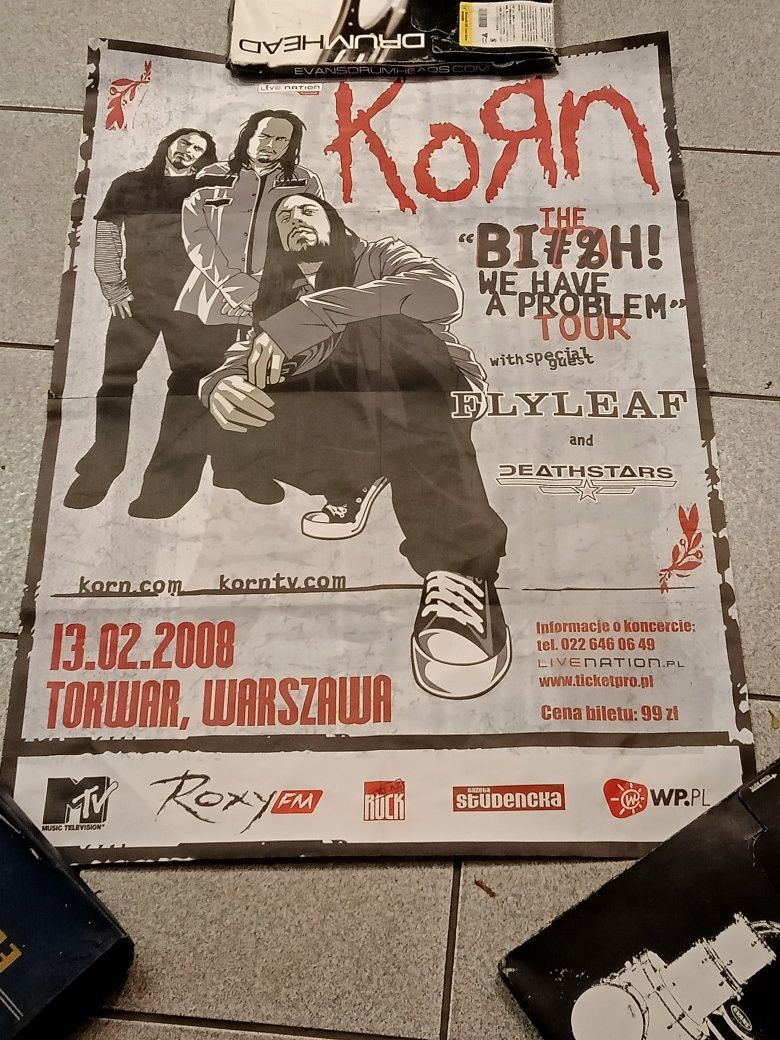 Plakat koncertowy Korn z 2008 roku