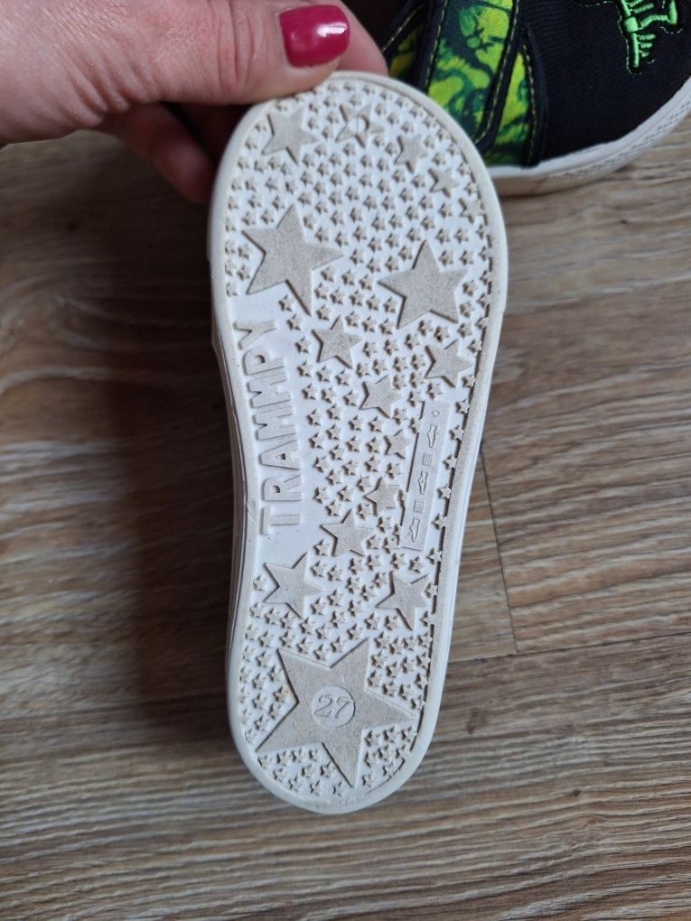 Trampki z dinozaurem