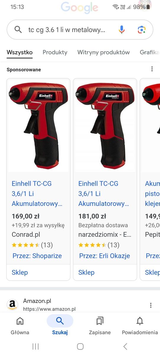 Pistolet do kleju Einhell TC-CG 3,6V Li