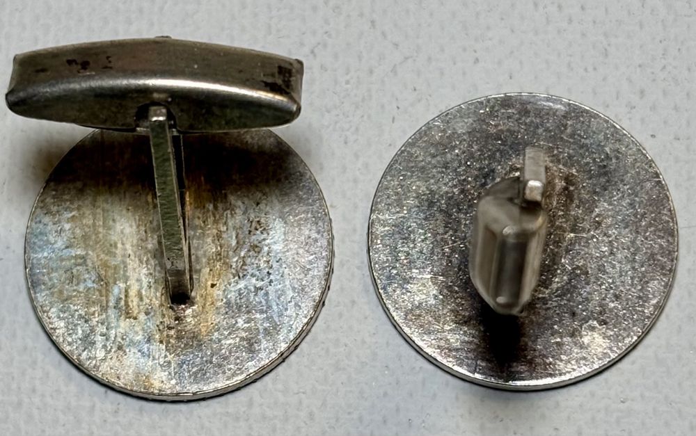 Spinki mankietowe WARMET Srebro 3 Cyzelowane w Rozetę