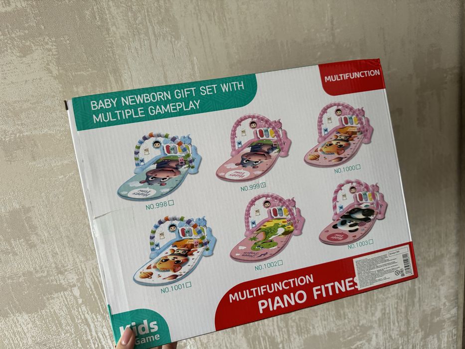 Дитячий килимок з піаніно музикальний розвиваючий