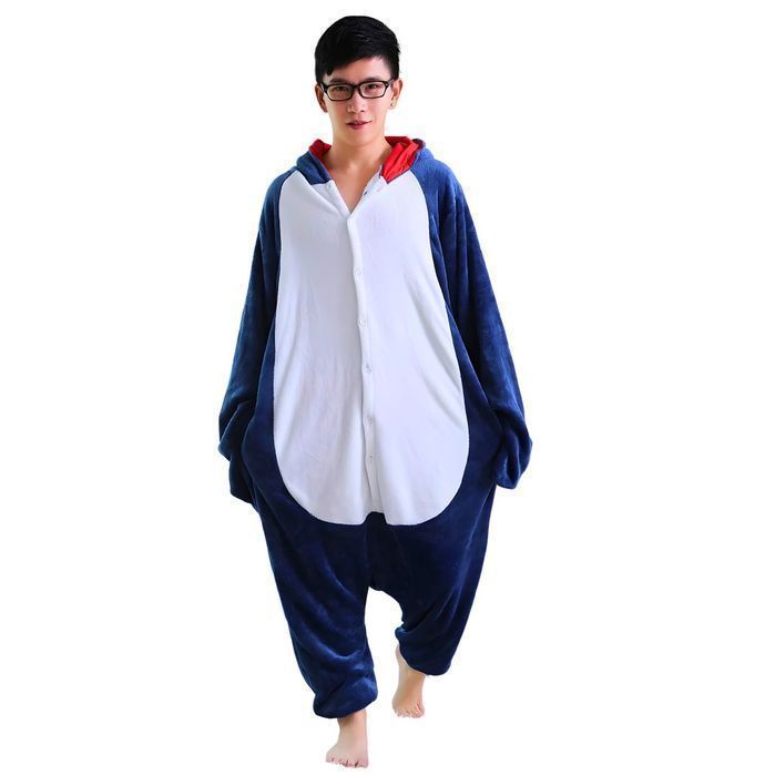 Piżama Onesie Kigurumi Kostium Przebranie Rekin XL: 175-185cm