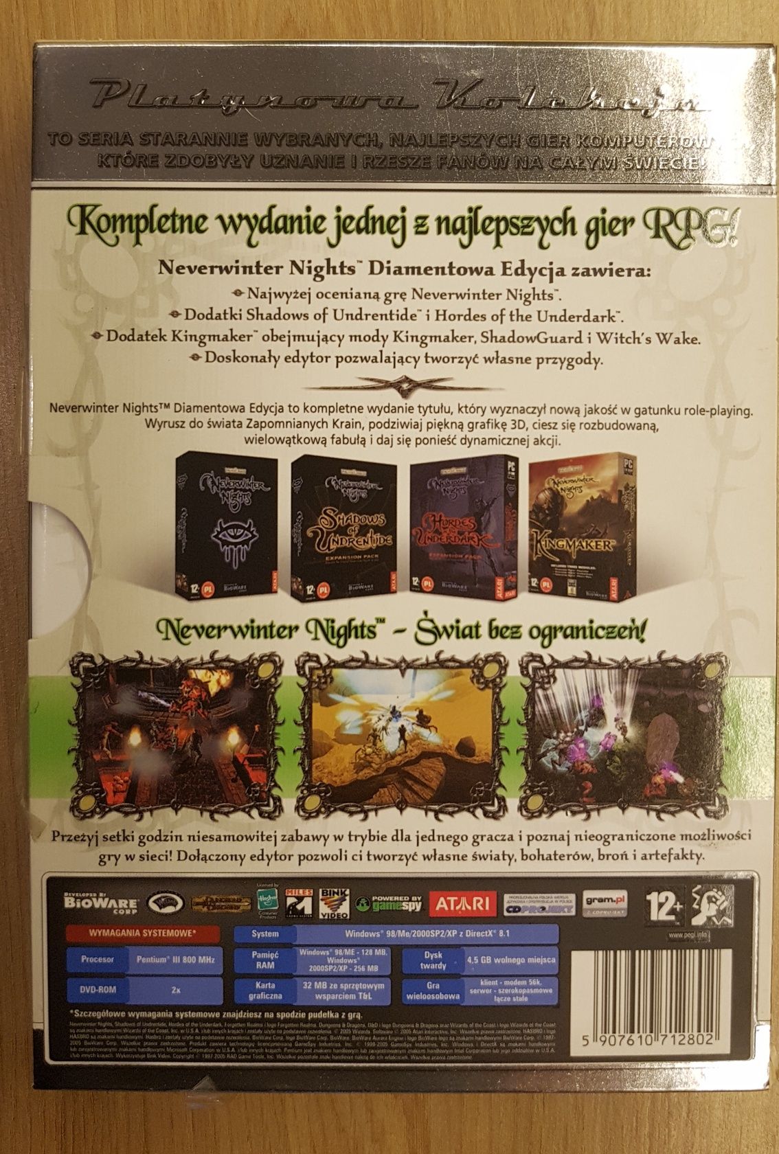 NeverWinter Nights Diamentowa Edycja Gra PC DVD-ROM PL