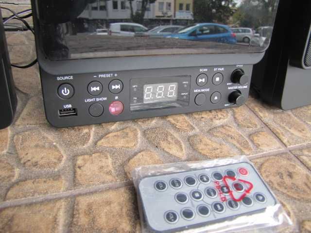 Wieża mikrowieża CD USB BT 2 głośniki pilot AUNA Microstar