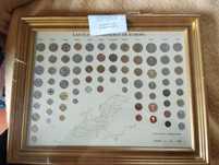Colecao em quadro Las Ultimas Monedas de Europa