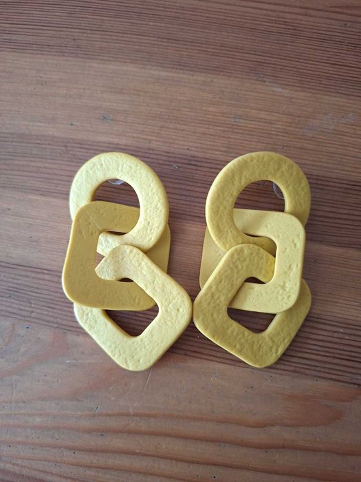 Brincos Originais Artesanais em amarelo, a estrear! únicos, com caixa