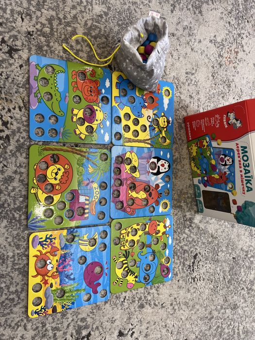 Мозаїка деревʼяна в мішечку