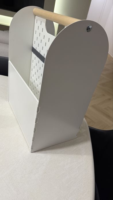 Organizer na biurko Ikea Vattenkar bialy metalowy