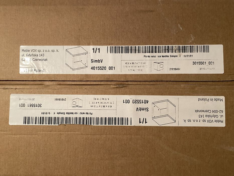 Półka wisząca/stojąca kostka Simple VOX