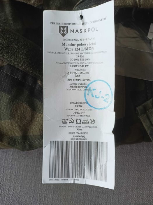 Mundur letni wzór 124L/MON rozmiar XS/S