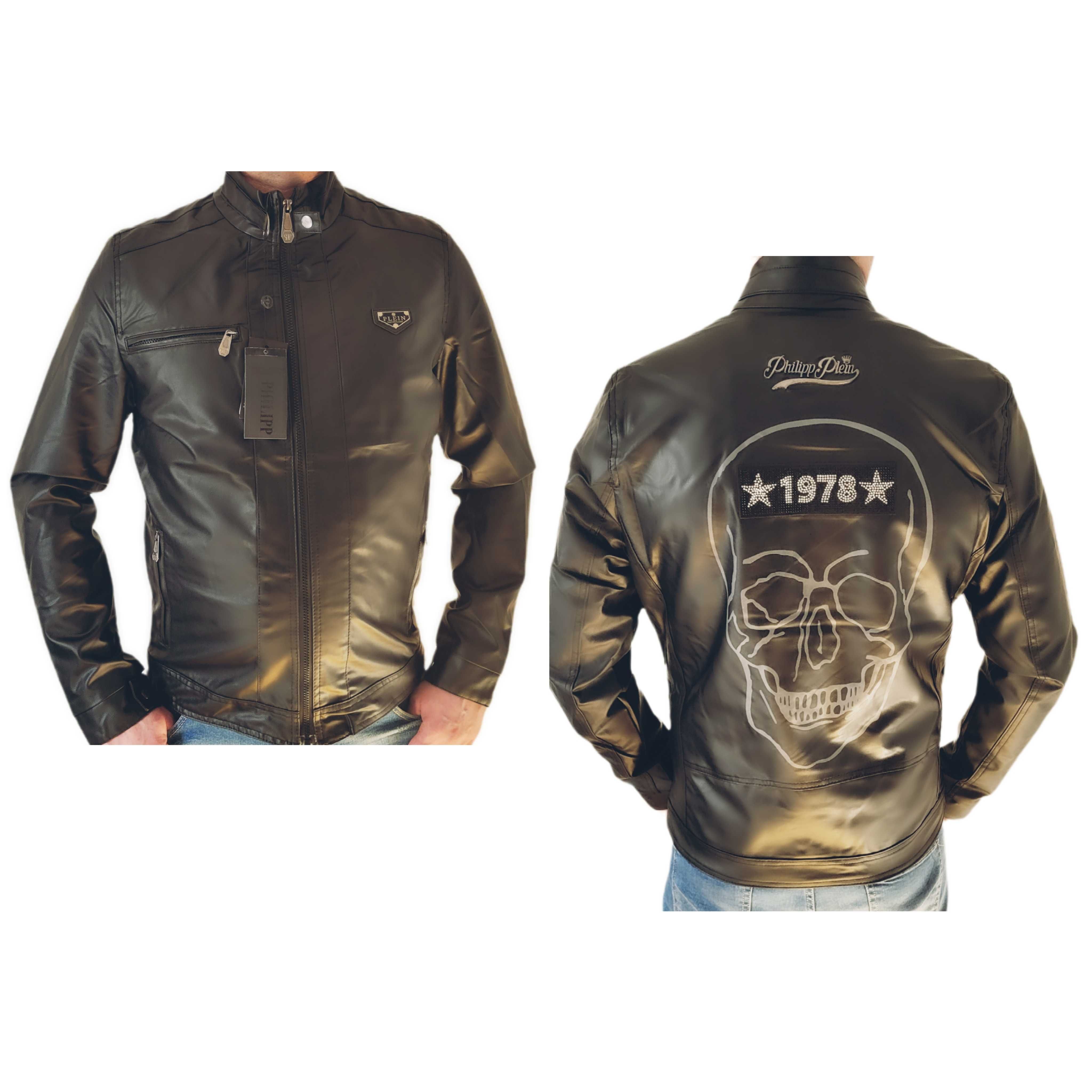 Philipp Plein Kurtka Męska Ramoneska Skull  S-3XL