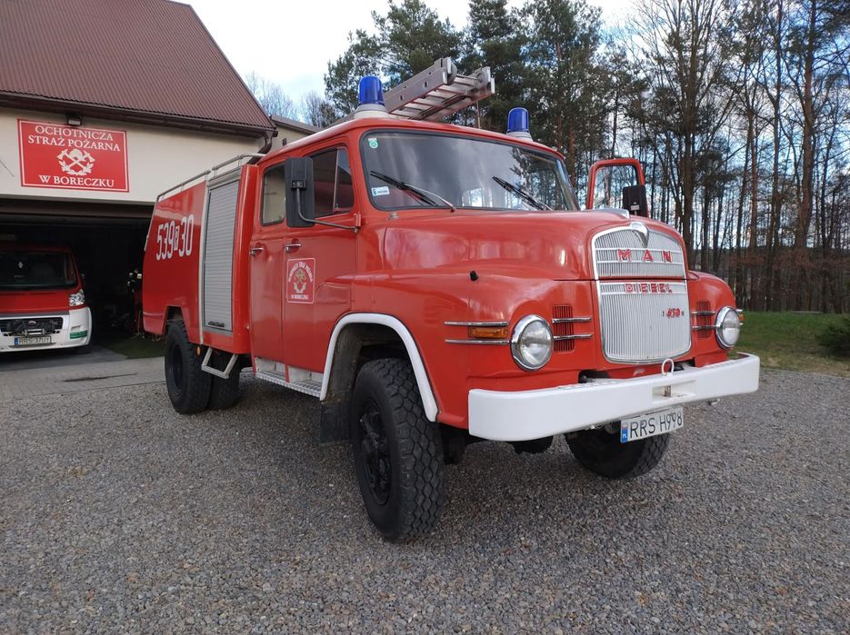 MAN 650  wóz strażacki, pożarniczy, straż pożarna, GBA
