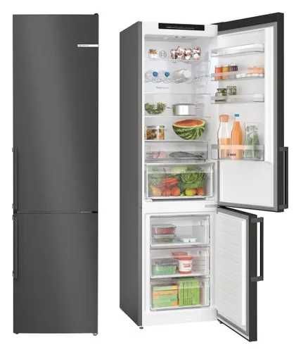 Lodówka BOSCH KGN39VXCT No frost 203cm Ciemny Inox szara 260+103 litry