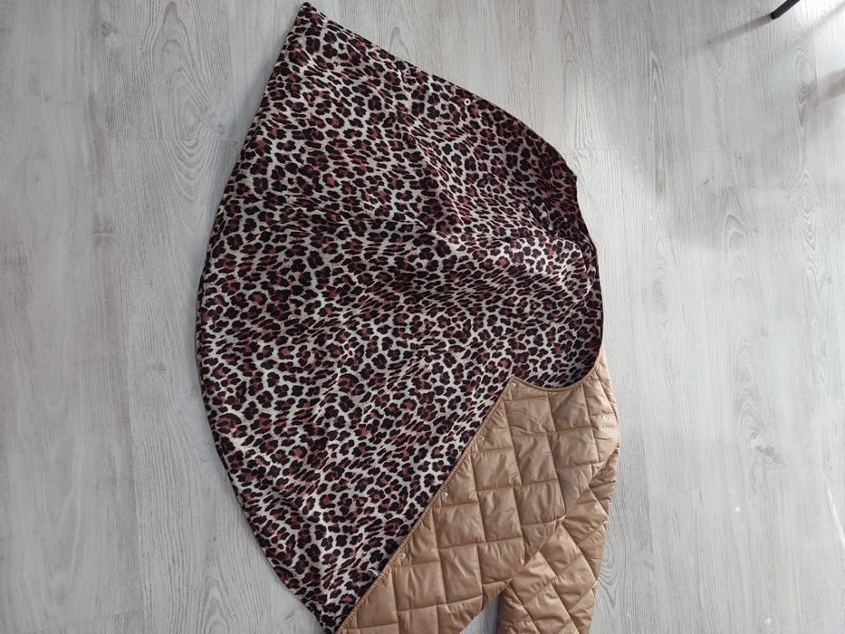 Włoska kurtka lekka pikowana uniwersalny 44 46 panterka italy