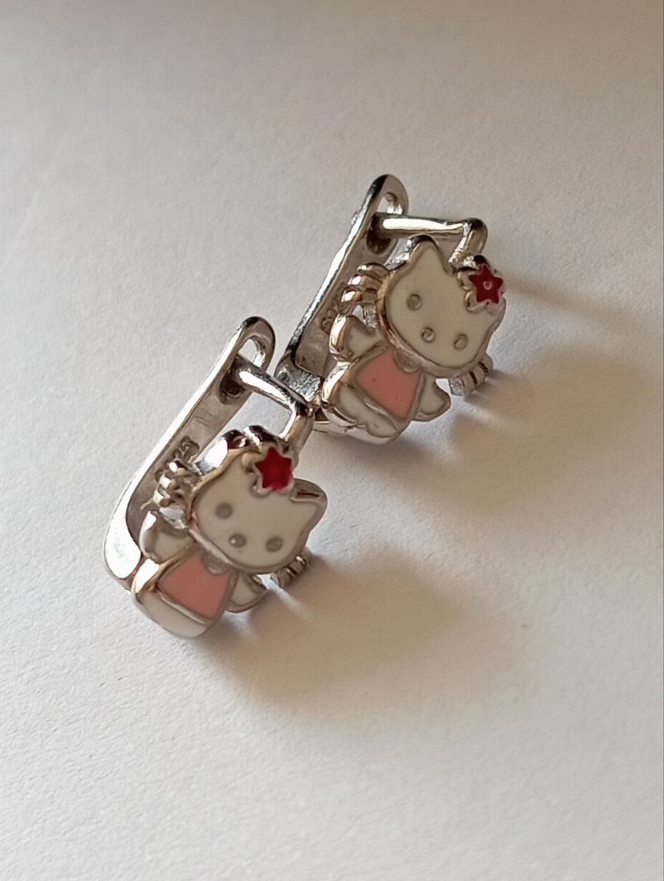 Сережки срібні Hello Kitty