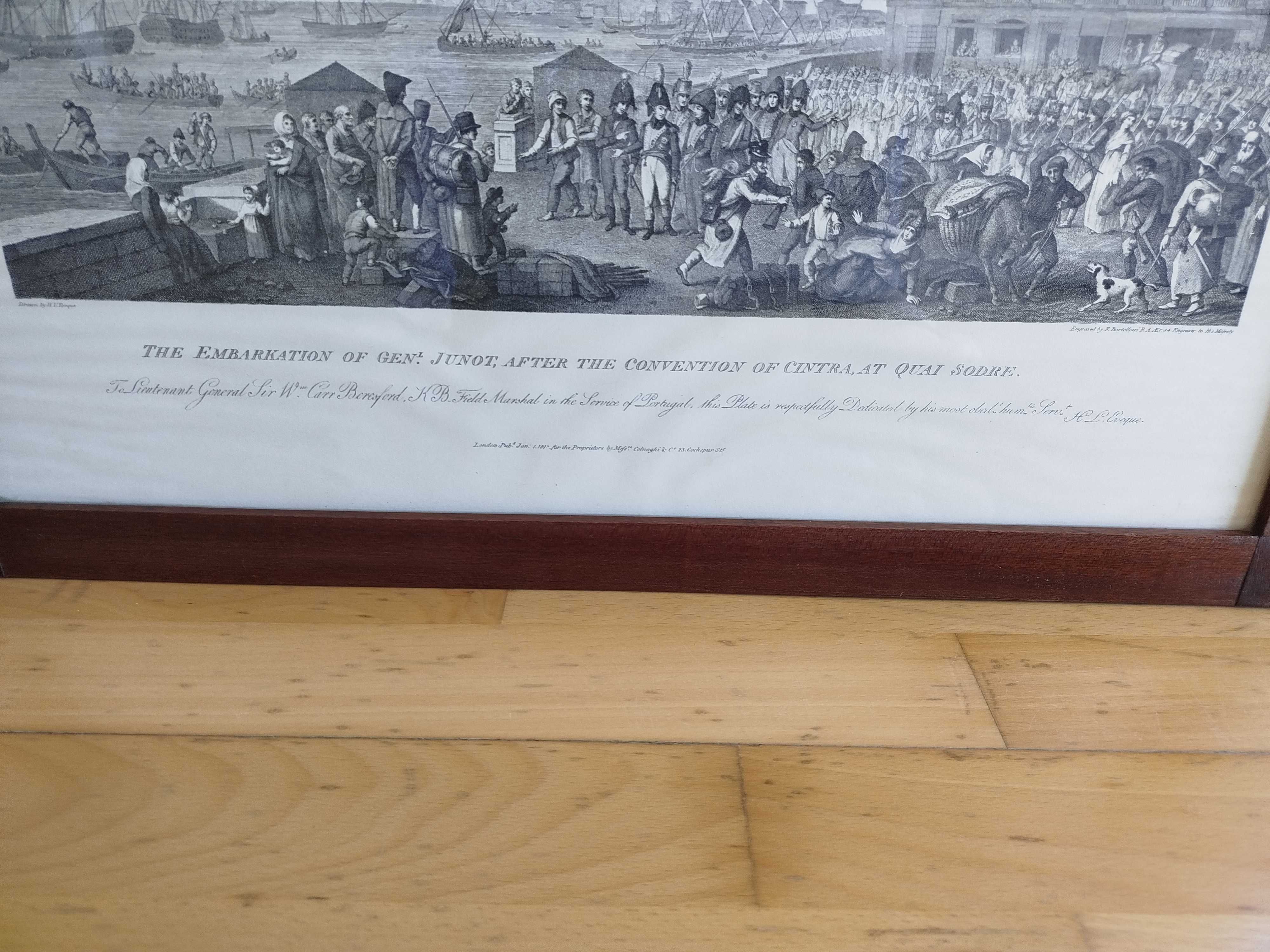 Quadro Antigo, com importante gravura