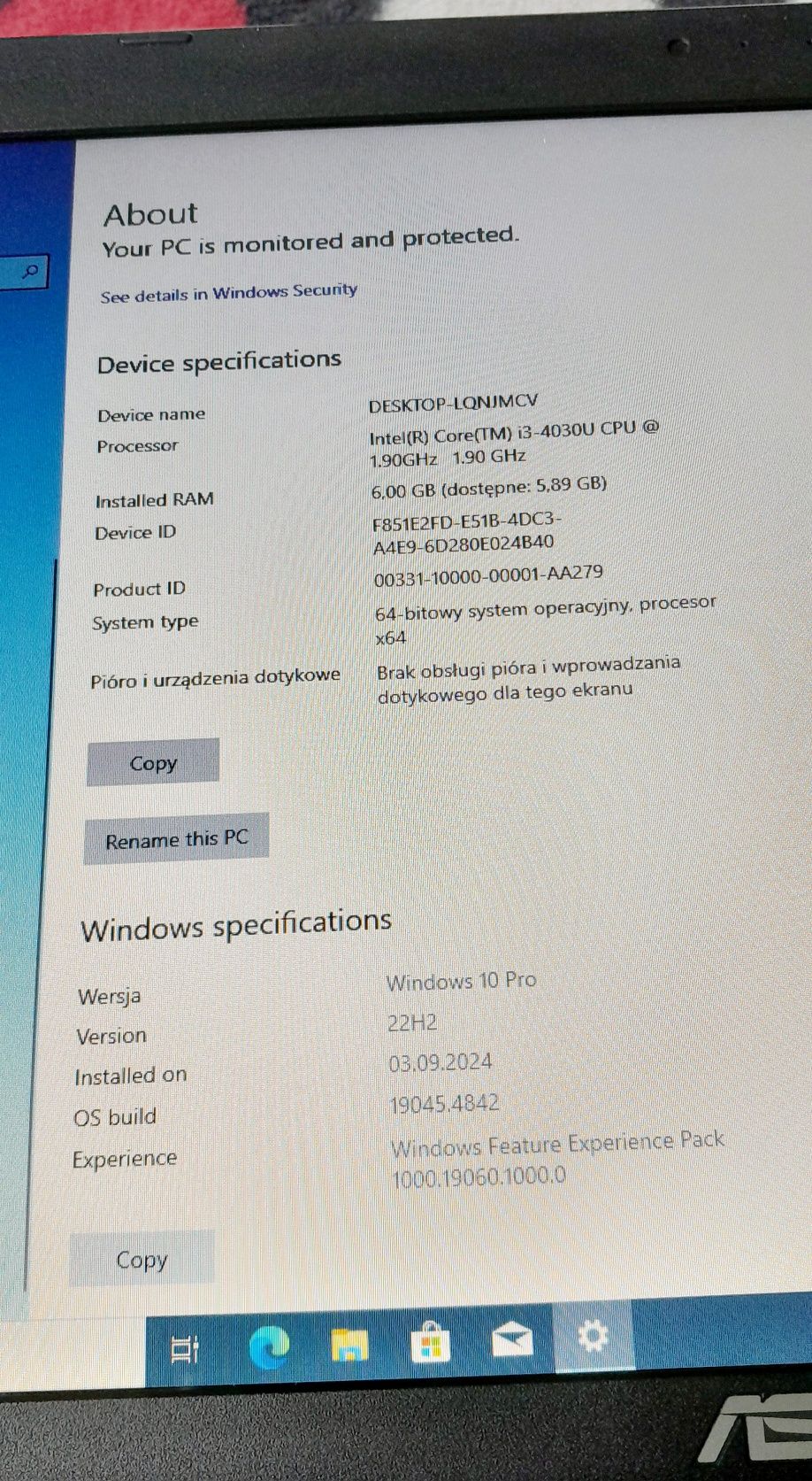 Laptop Asus R752L \ Intel Core i3-4030U \ 6GB \ HDD: 1 TB