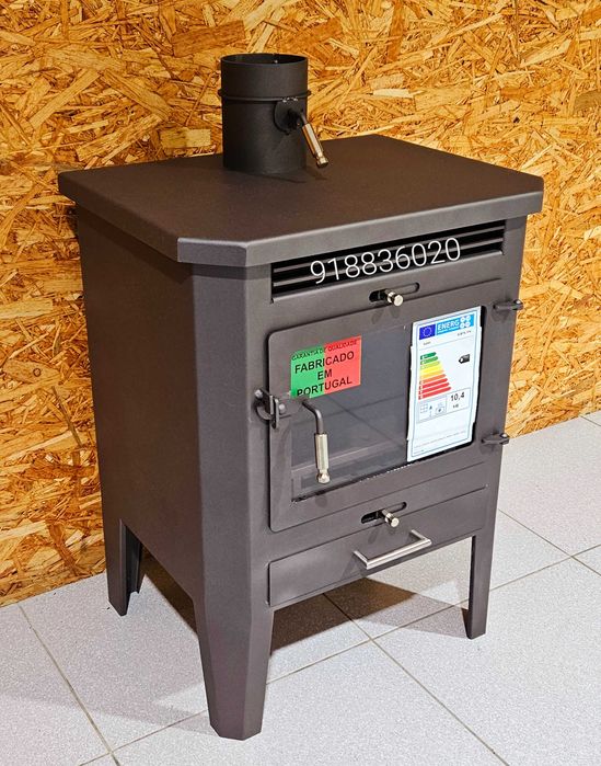 Salamandra Lenha NOVAS - 10.4Kw - FABRICADO PORTUGAL