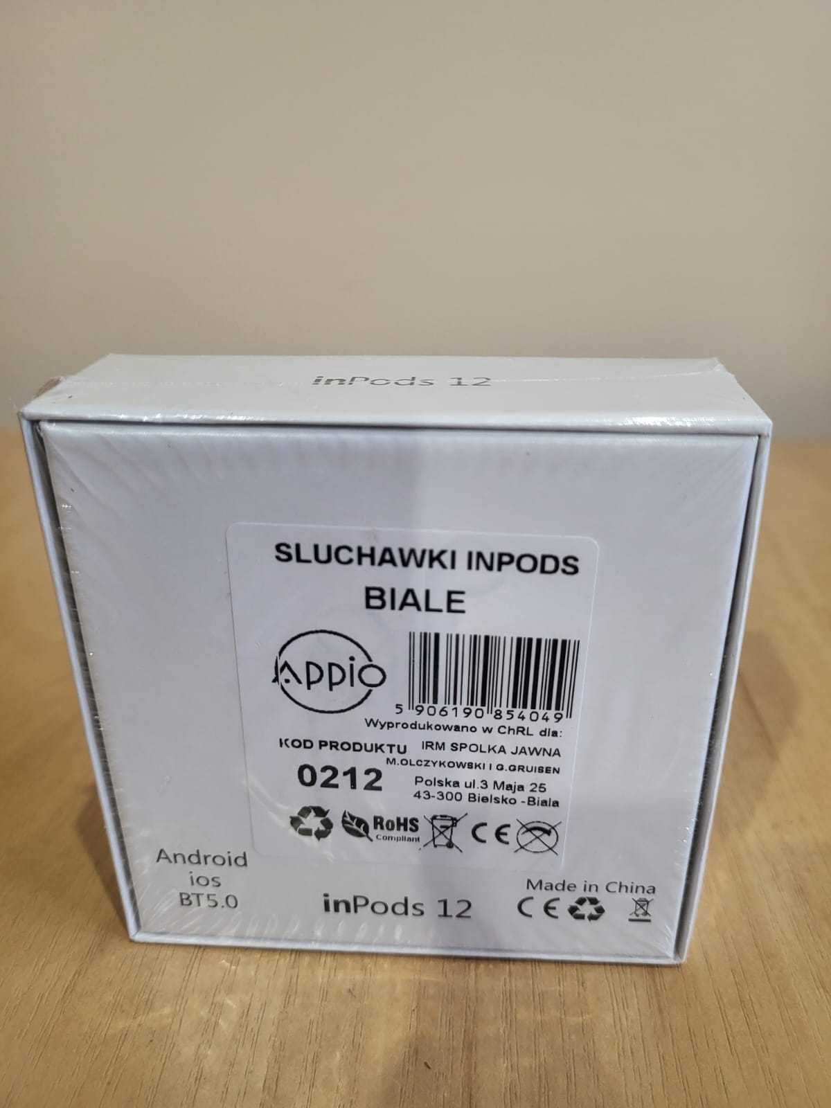 Słuchawki bezprzewodowe inPods 12 simple białe NOWE