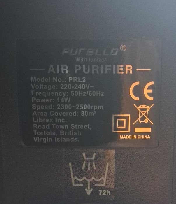 Purello odświeżacz powietrza nawilżacz jonizator Ritello PRL2