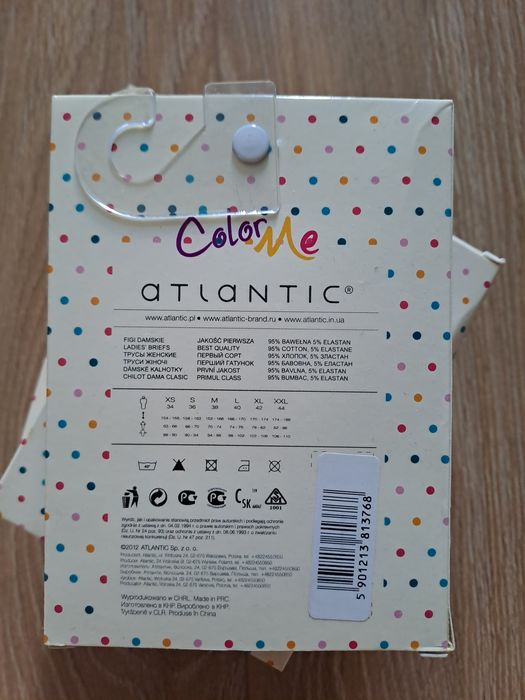 4x Majtki damskie Atlantic, rozmiar XL, hipster, bawełna