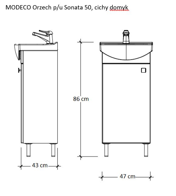 NOWE szafki podumywalkowe: Modeco Orzech 50cm lub 60cm