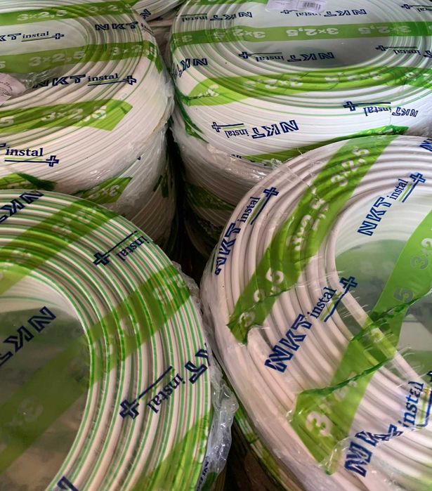 Przewód NKT Instal + YDYp 3x1,5 / 3x2,5 Płaski Kabel YKYpżo