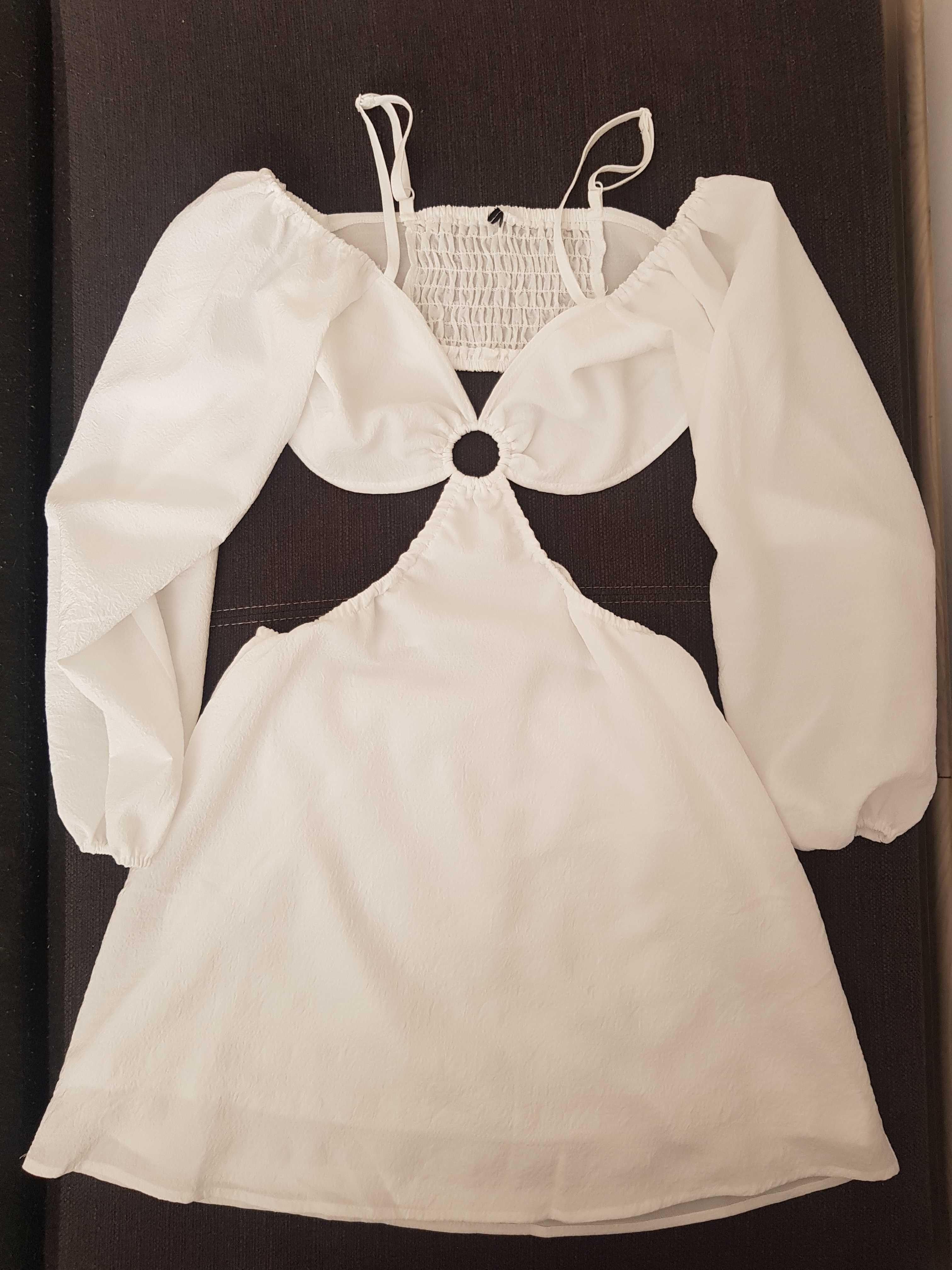 Biała sukienka mini H&M
