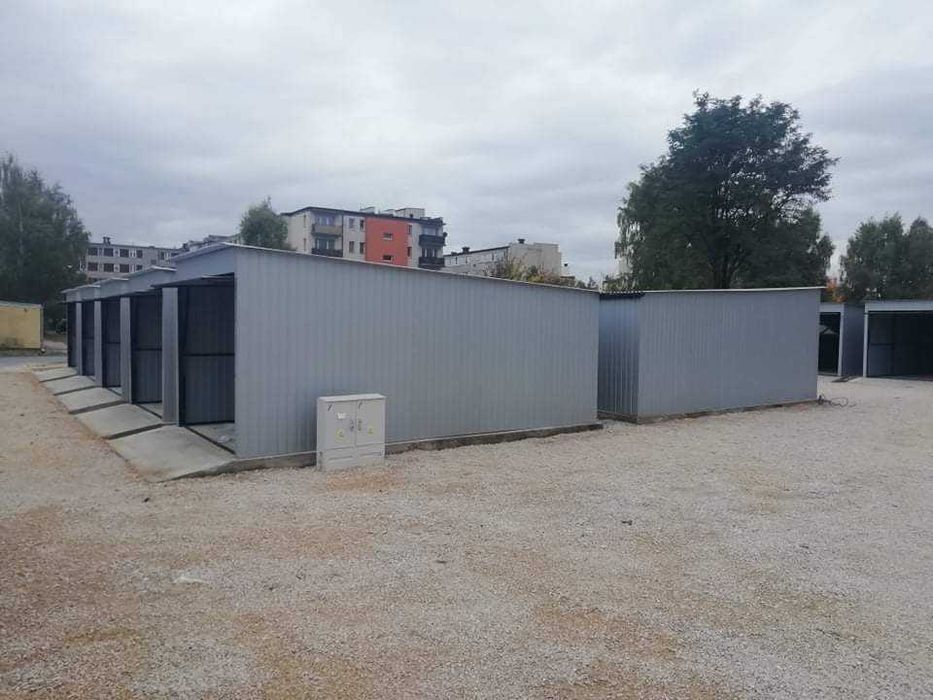 Garaż blaszany drewnopodobny, 6x6, 6x5, wzmocnione profilem