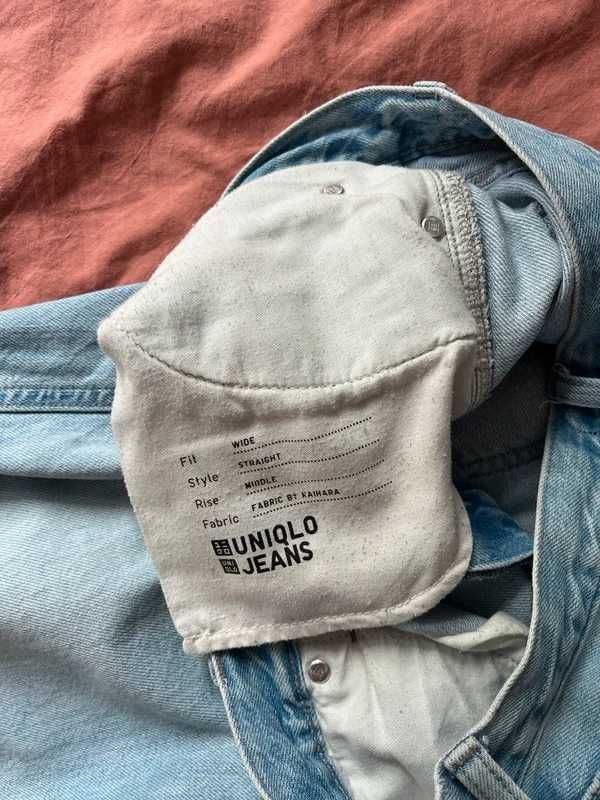 Jeansy Uniqlo wide straight