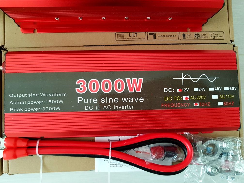 Інвертор 3000W, перетворювач напруги  12-220V