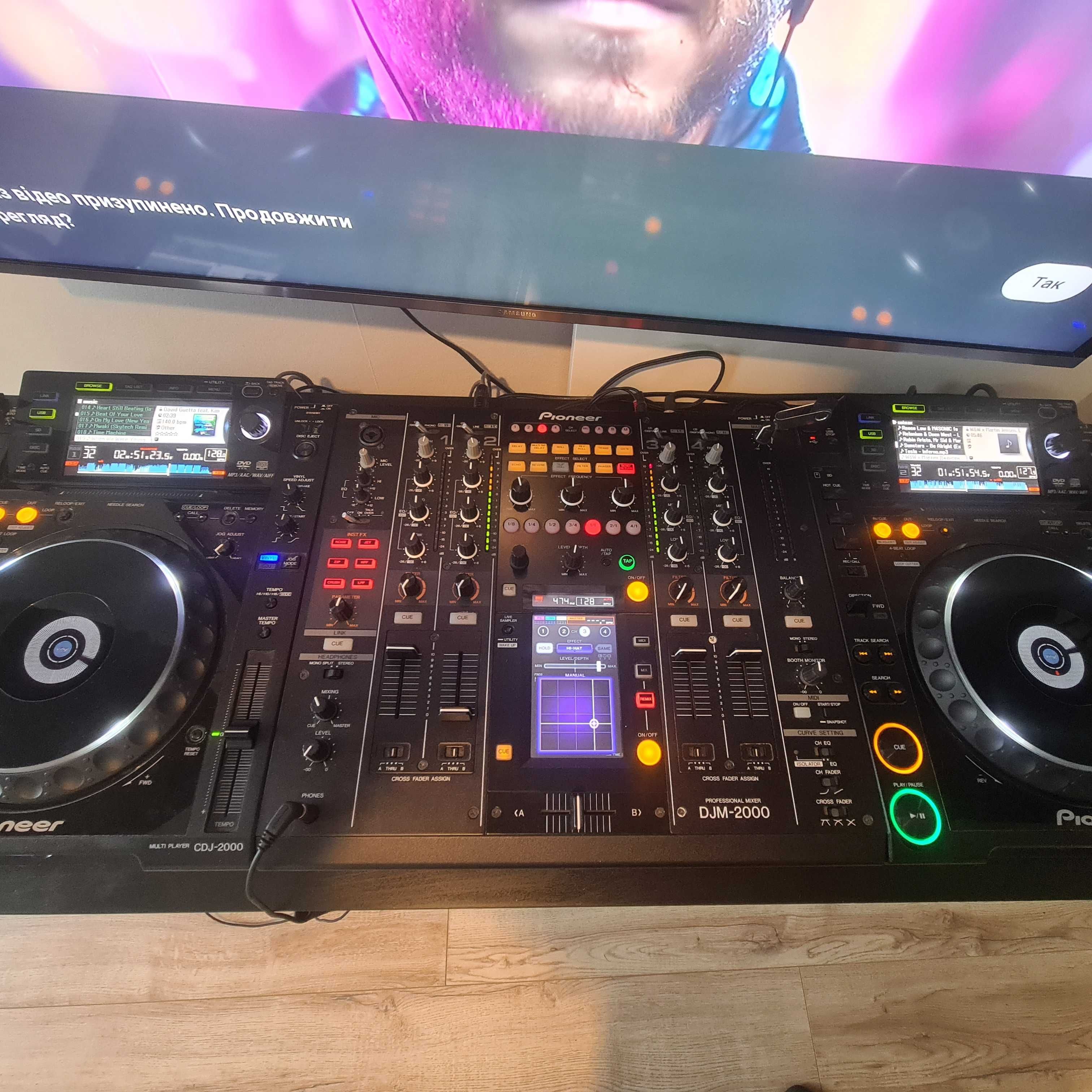 Pioneer Djm -2000+ cdj- 2000 (2програвачі) комплект