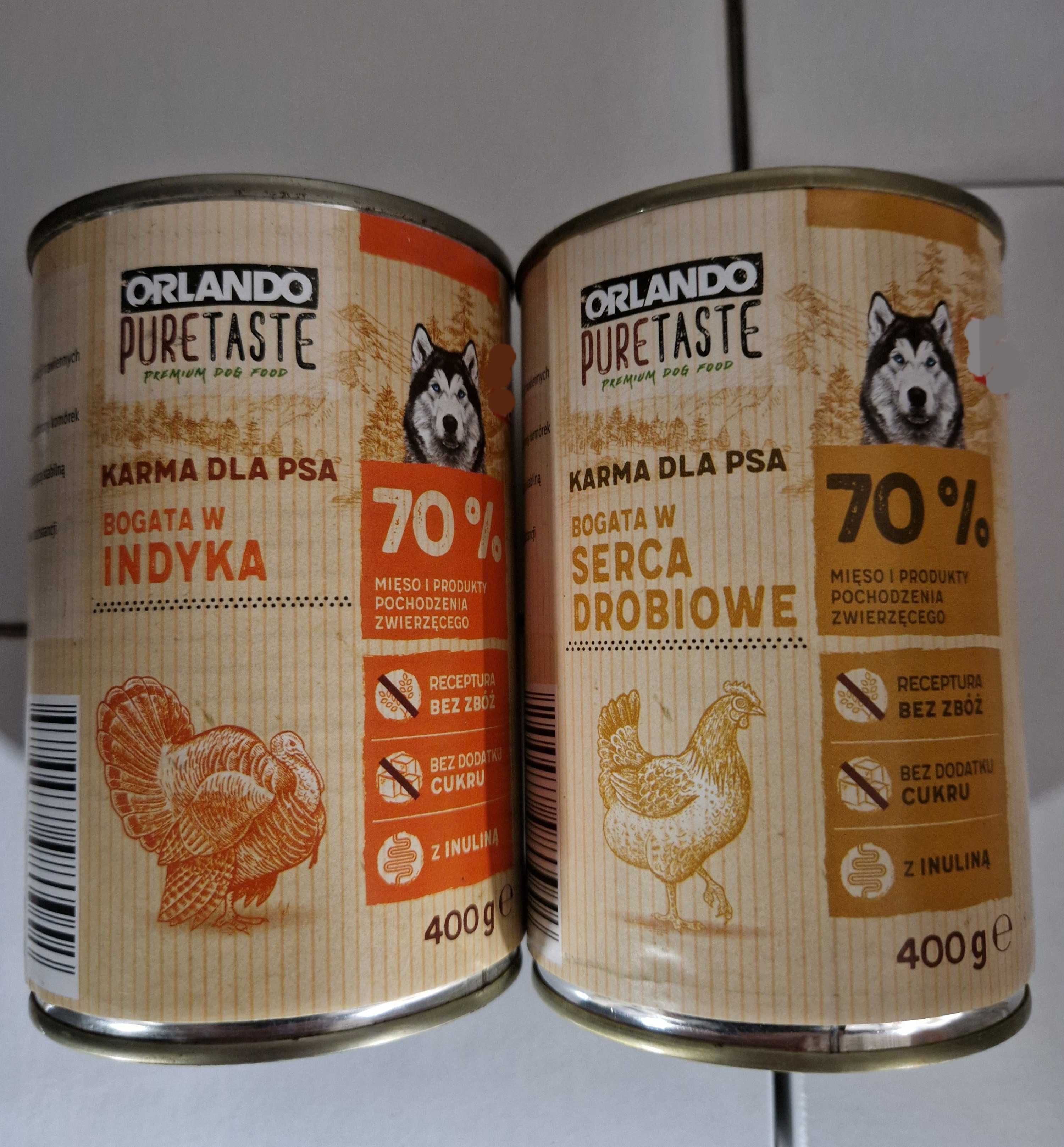 Orlando PURETASTE dla psa puszka 400gr 12szt Mix
