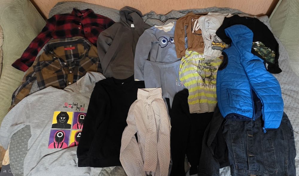 Ubrania dla chłopców, dwie torby