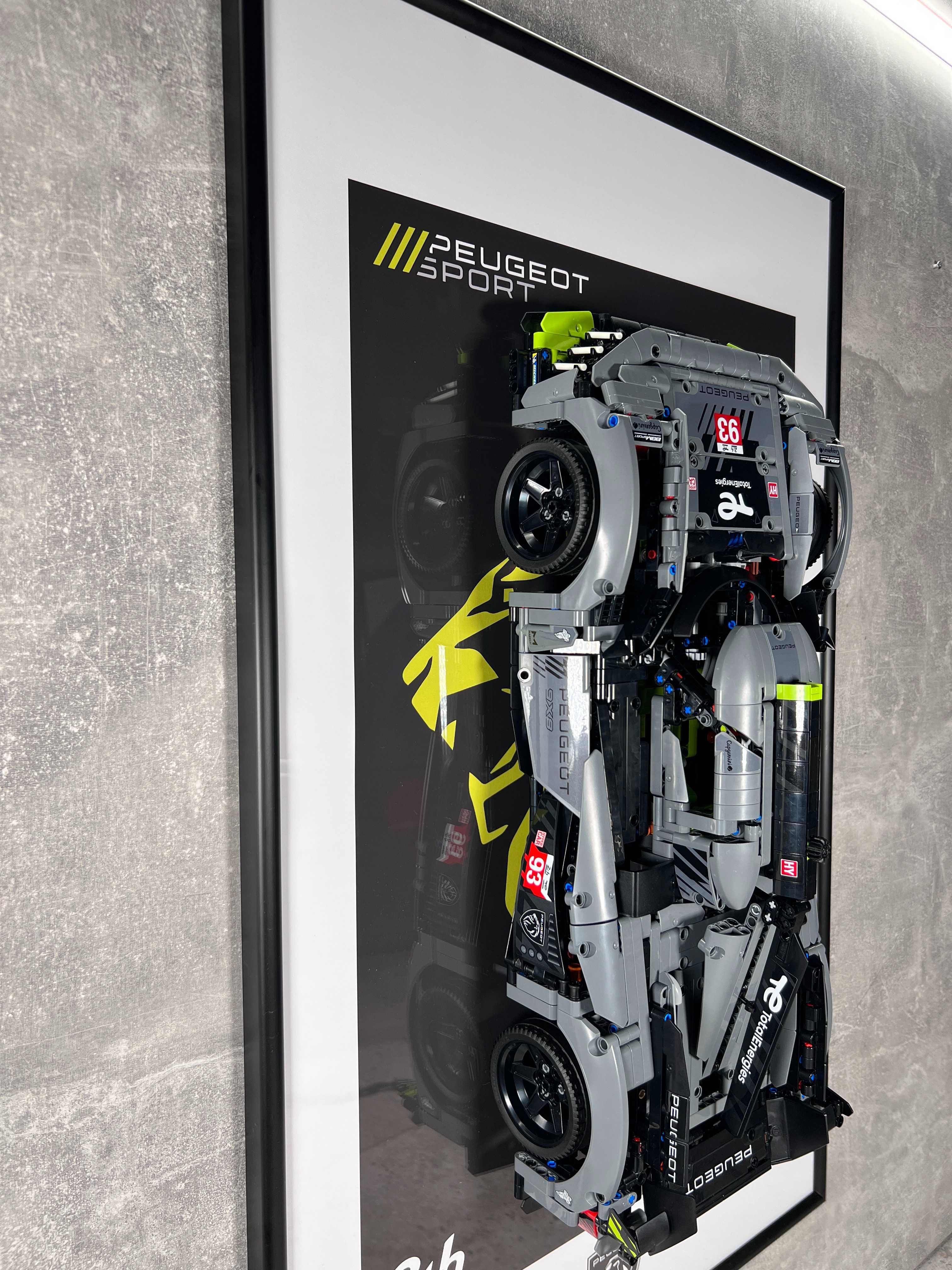 Рамка Арт LEGO Technic Peugeot 9X8 24H Le Mans Hybrid Hypercar 42156