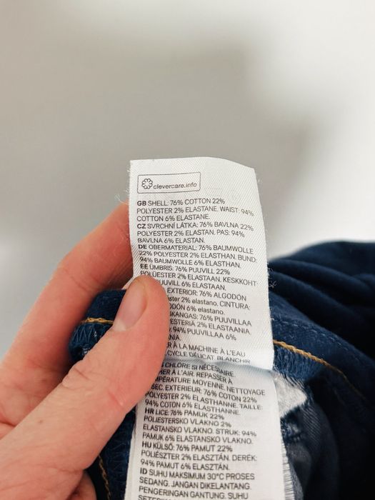 Jasnoniebieskie ciążowe jeansy slim M 38 H&M