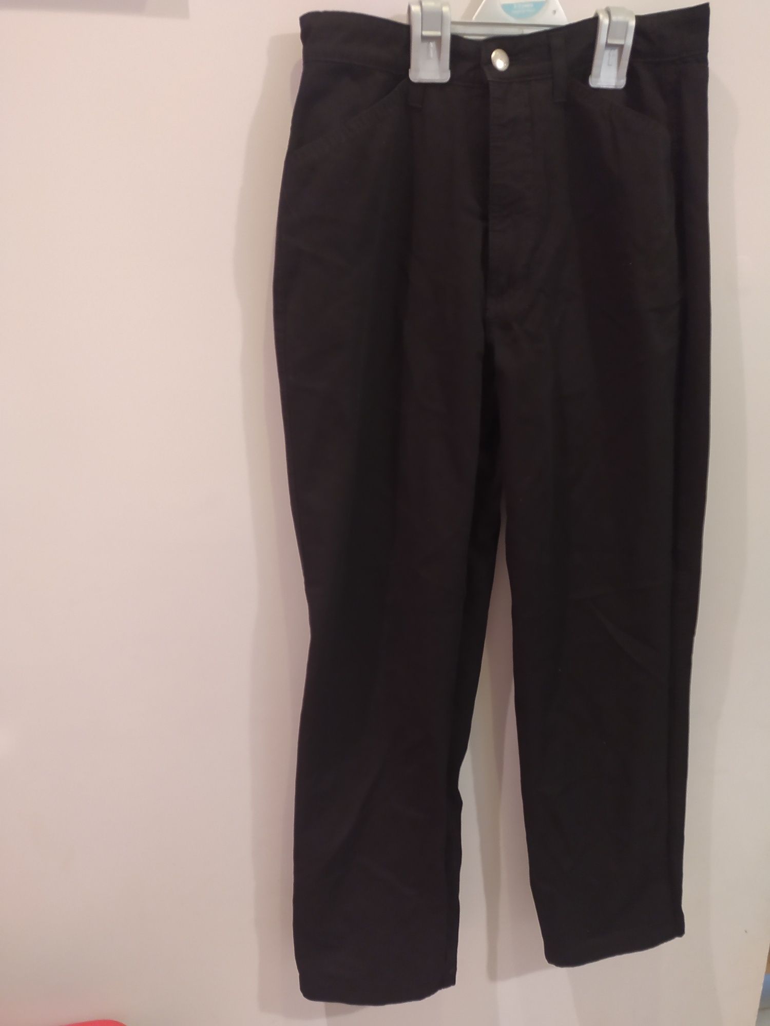 MAC spodnie jeansy czarne klasyczne szerokie nogawki 36/32