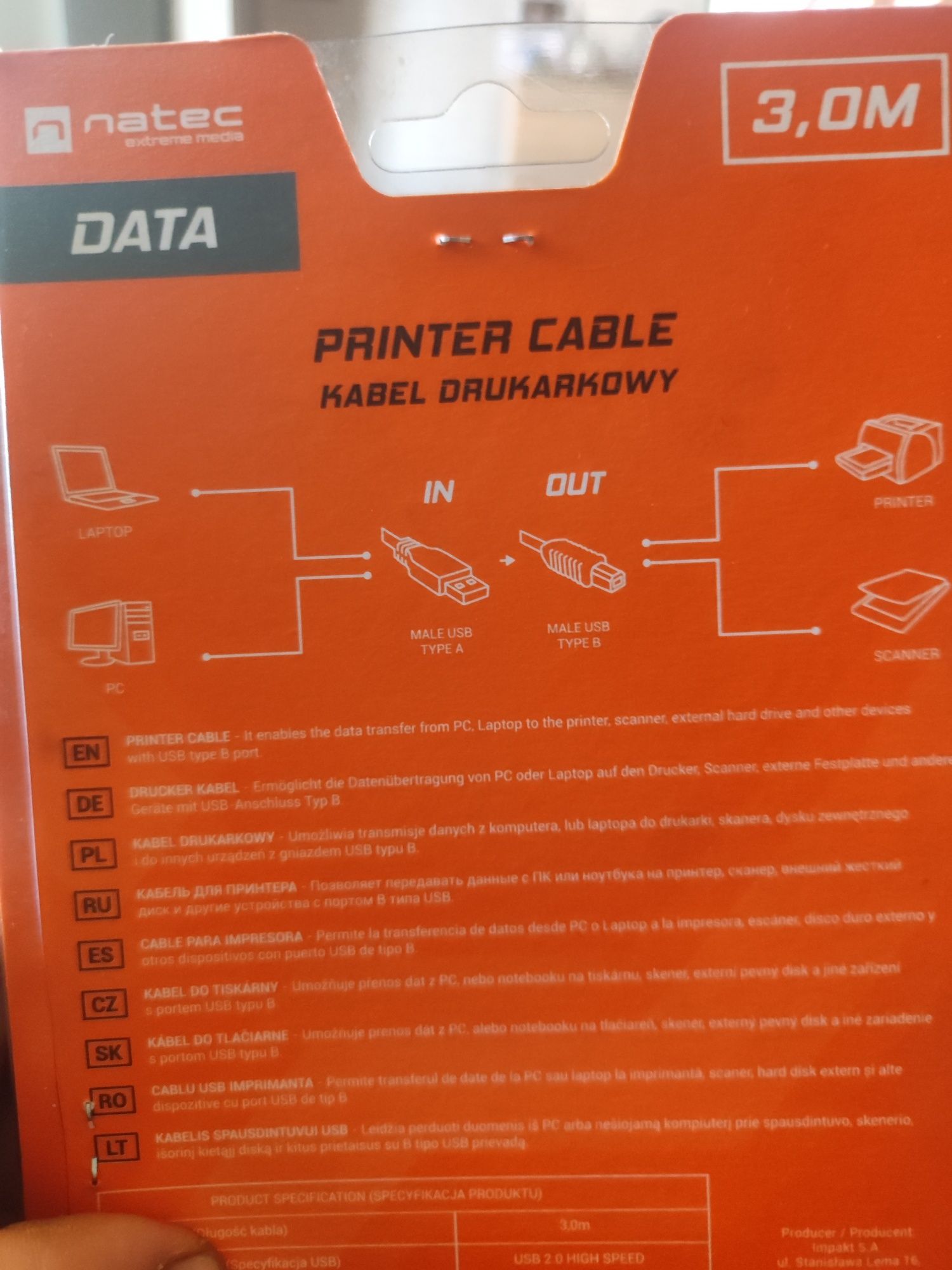 Kabel do drukarki