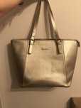 Torebka damska shopper bag A4 srebrna