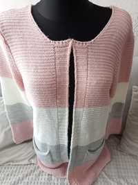 Sweter różowy długi M colloseum