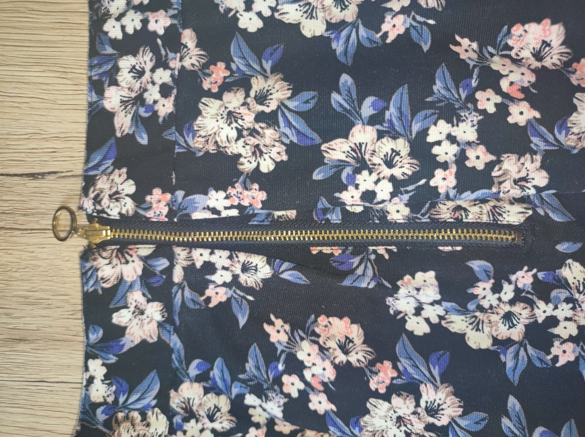 Spódnica mini kwiaty XL