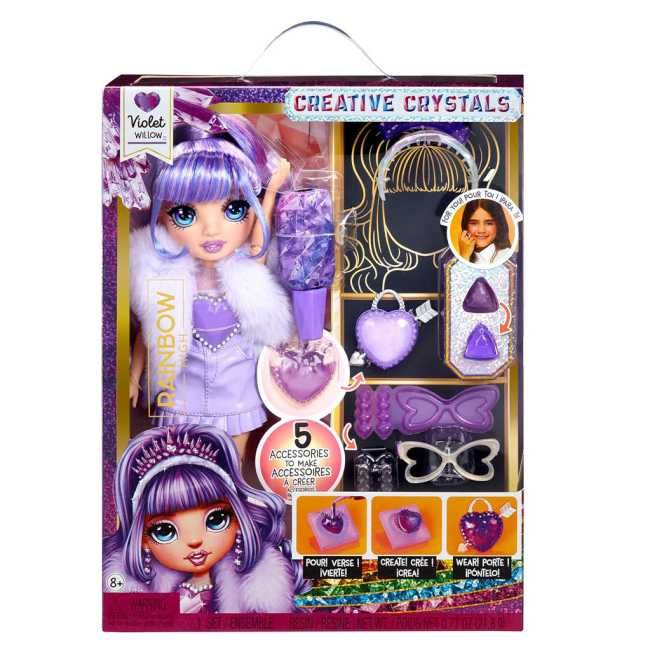 Rainbow high creative crystals Violet ідеальна коробка та обличчя
