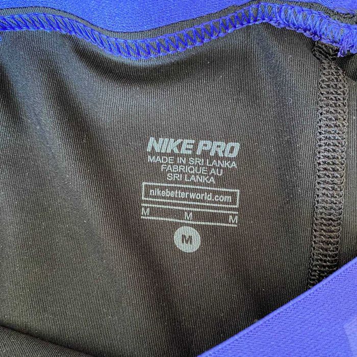 Чорно-сині капрі лосини Черно-синие капри лосины Nike Pro Найк