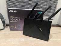 Router ASUS 4G-AX56 + kabel SAT E5 (3,3 m), stan jak nowy
